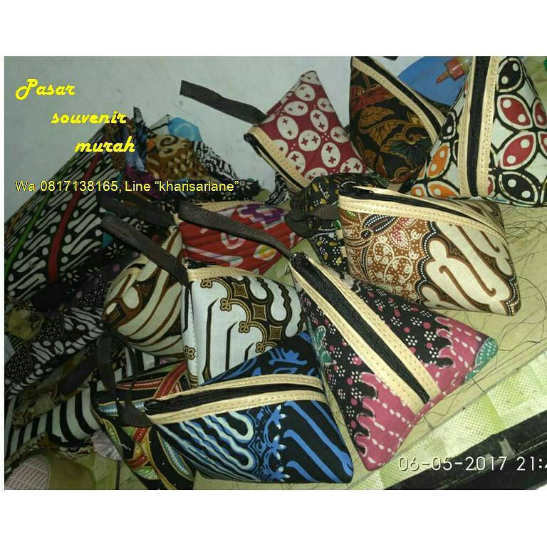 Pouch Dompet Segitiga Batik Souvenir Nikah Wedding Ulang Tahun Murah Souvenir Suvenir