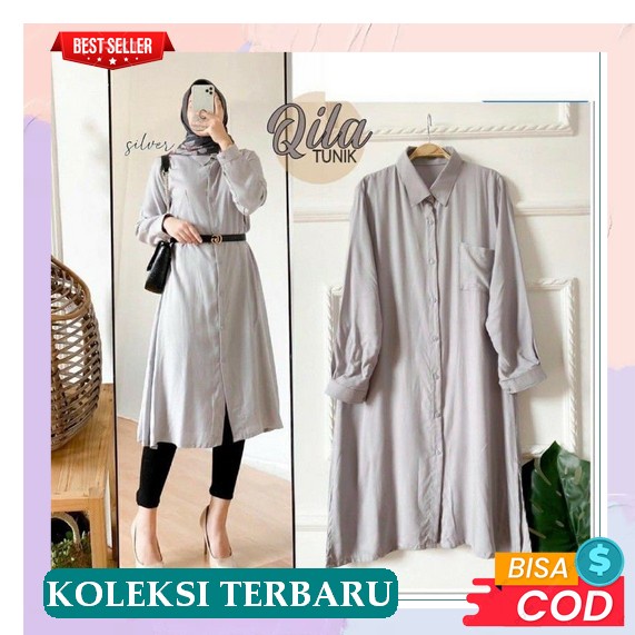 Shopee Mall Imf 4749525555 L-4Xl Diana Tunic Jumbo Baju Atasan Tunik Jumbo Muslim Model Terkini,Terl