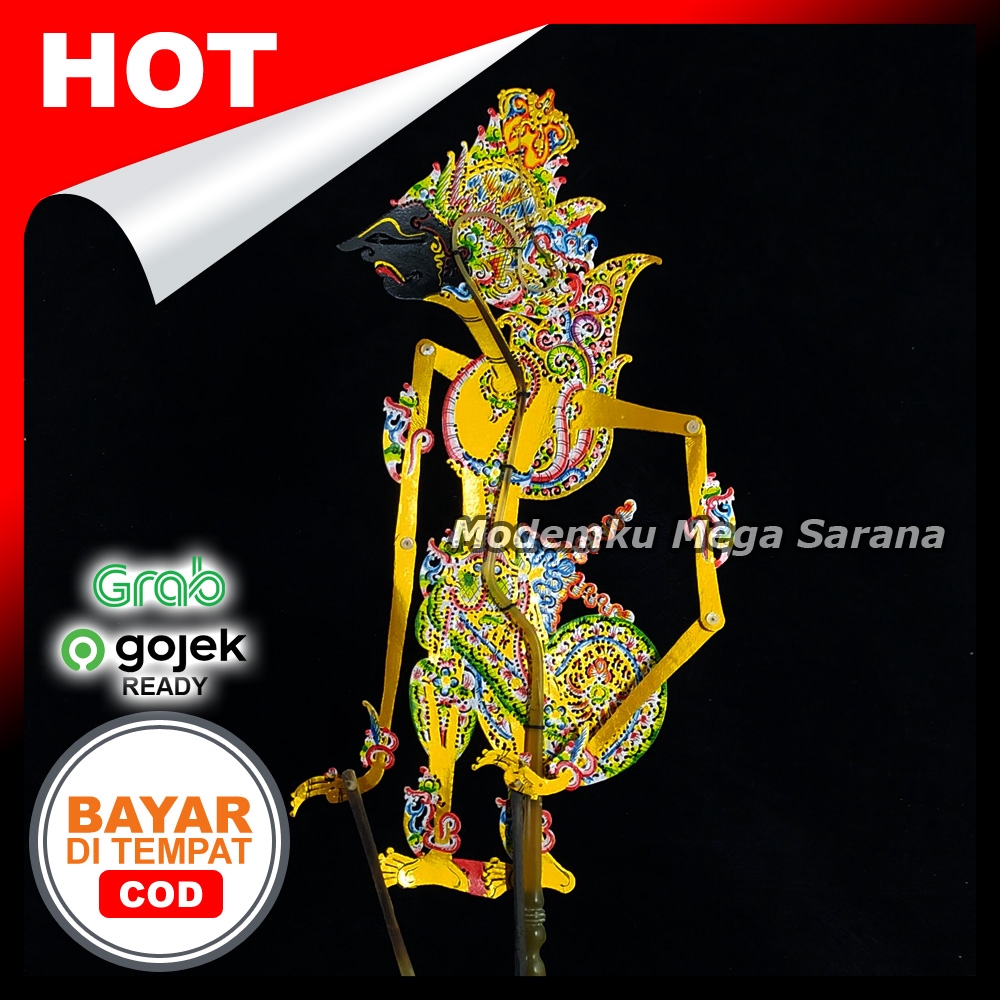 Wayang Kulit Kidangan Super Halus Wayang Prabu Kresna Kresno - Emas