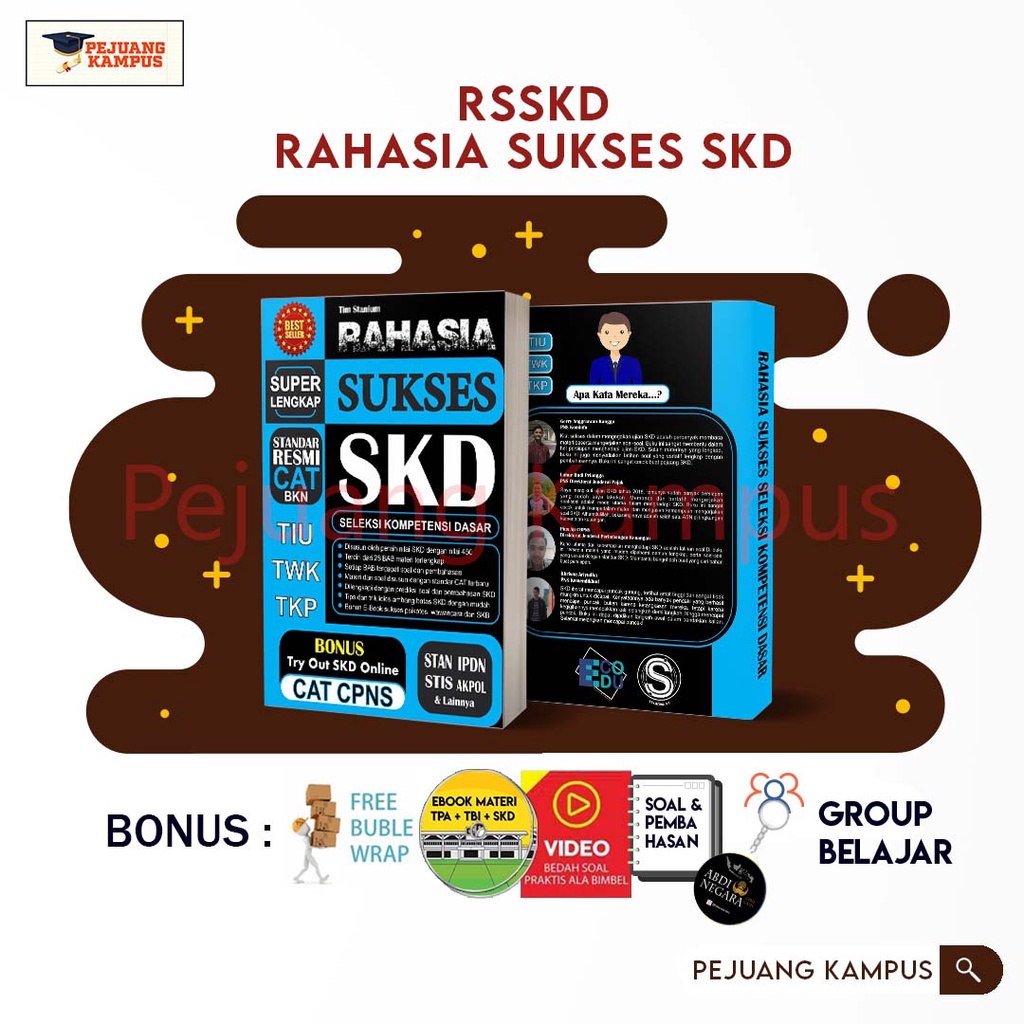 Jual ( FREE EBOOK SKD + GROUP BELAJAR ) RAHASIA SUKSES SKD PKNSTAN ...