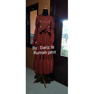 Gamis terbaru modern remaja 2021 wollycrap premium Syifa Dress