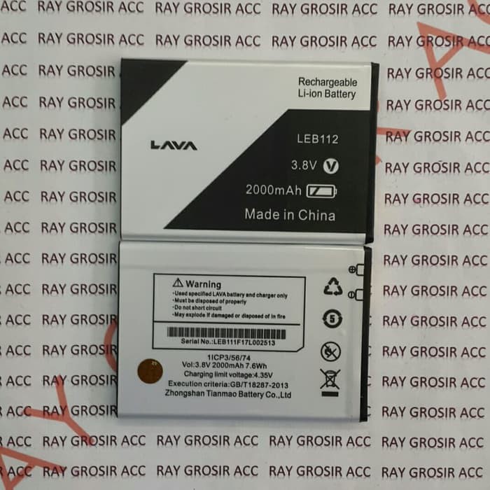 Baterai Original LAVA Iris 702 , LEB112 , LEB 112 , LEB-112