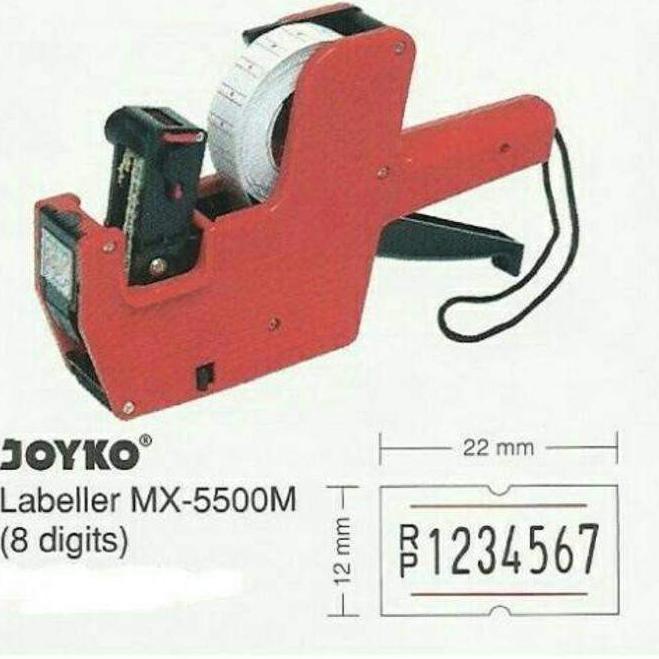

(PROMO FVT46) label harga joyko alat mesin lebel cetak price tag labeller tempel harga mx 5500m 1 baris tembak cod ✼