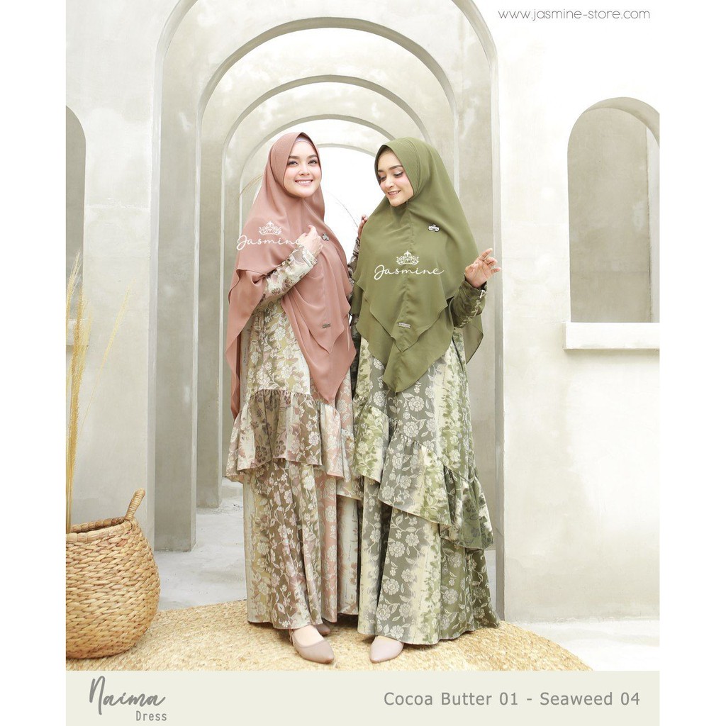 NAIMA DRESS || Gamis Syari Signature Pattern Original by Jasmine Lidia Hadiwinoto