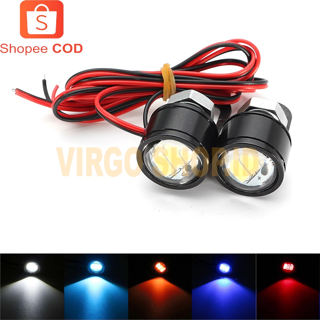 LED Mata Elang brecket / Eagle Eyes 1 Warna 3 Titik Nyala Diam / Mata Elang / Lampu Mata Elang / Lampu Mata Elang Motor / Led Mata Elang / Lampu Led Mata Elang / Led Eagle Eye / Eagle Eye