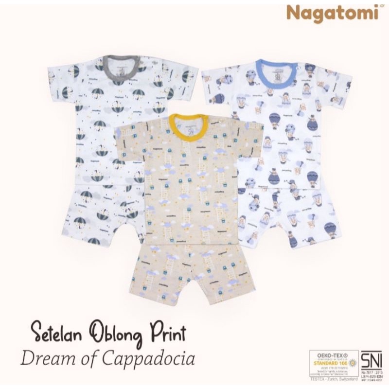 Setelan baju anak oblong print pendek NAGATOMI Cappadocia
