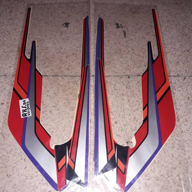 Striping sticker lis standar yamaha rx spesial 1994 merah