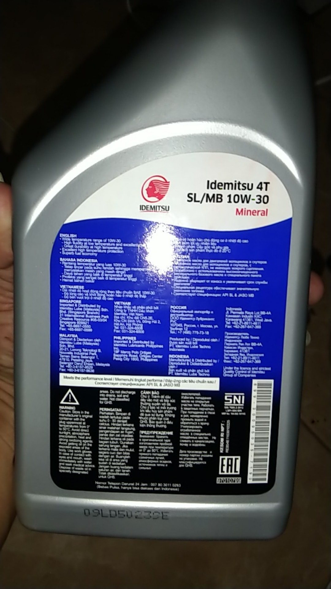 Oli Mesin Idemitsu 4t Matic Sl/mb 10w-30 800ml