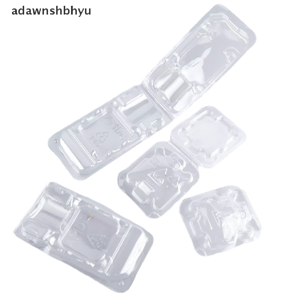 Adawnshbhyu 10pcs Storage Clamshell Case Cpu775 1155kotak Pelindung AMD Untuk Chipset IC Intel