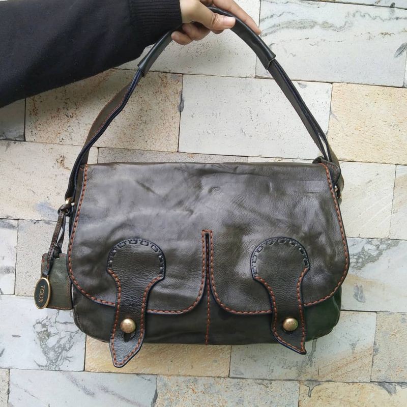 Tas TODS Authentic Preloved Vintage Genuine Leather Kulit Asli Branded Second