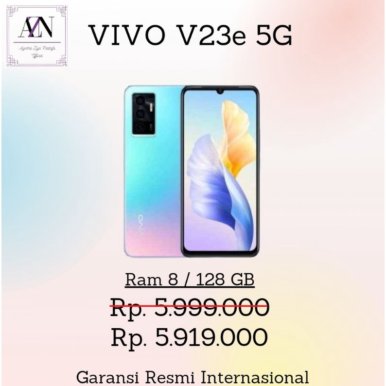 HP VIVO V23e 5G RAM 8 / 128 GB GARANSI INTERNASIONAL