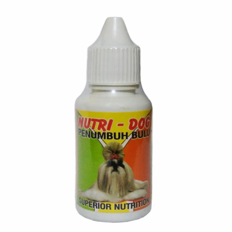 Nutri dog obat penumbuh bulu anjing vitamin nutri-dog hewan multivitamin hair hairball obat tetes