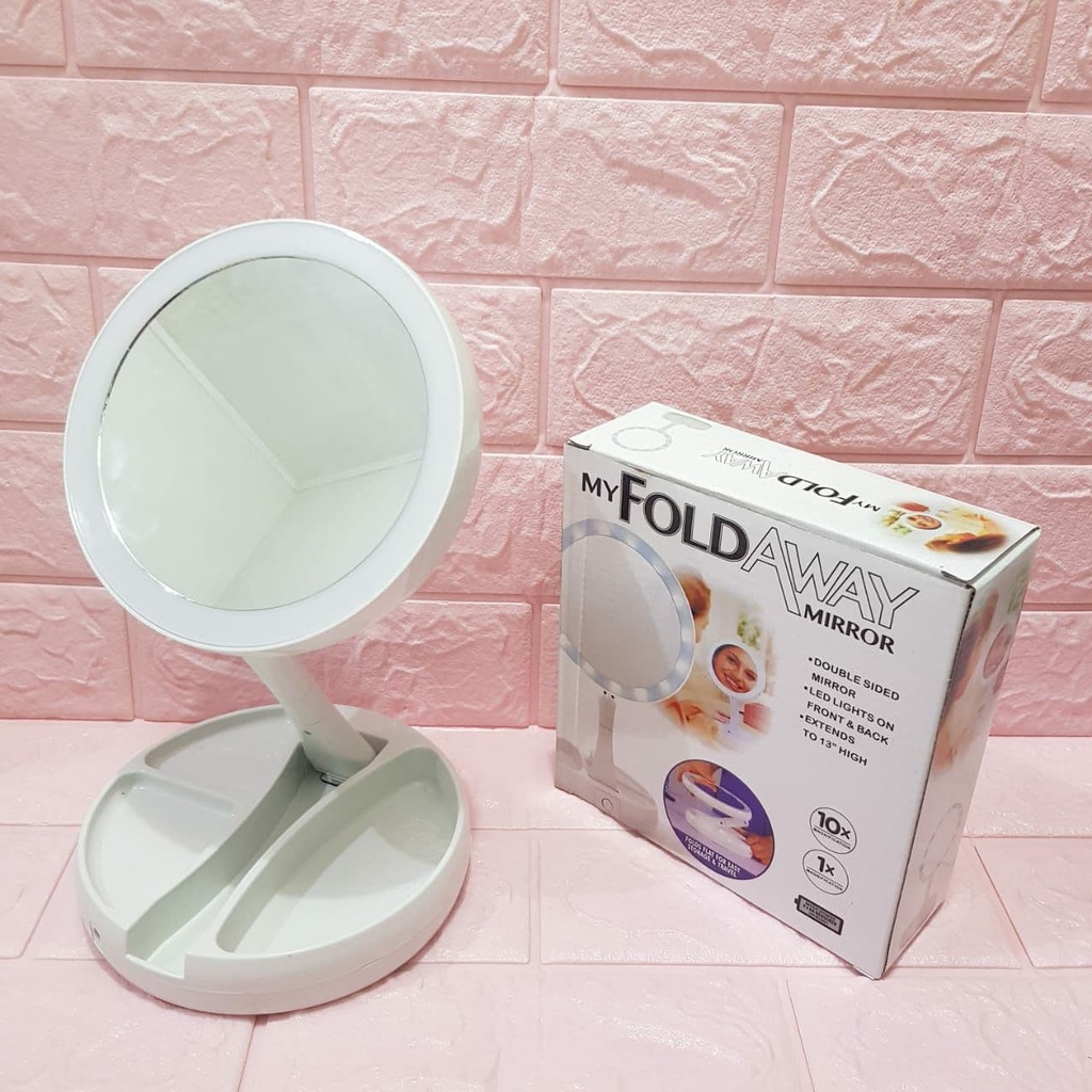 Cermin Makeup dengan Lampu LED
