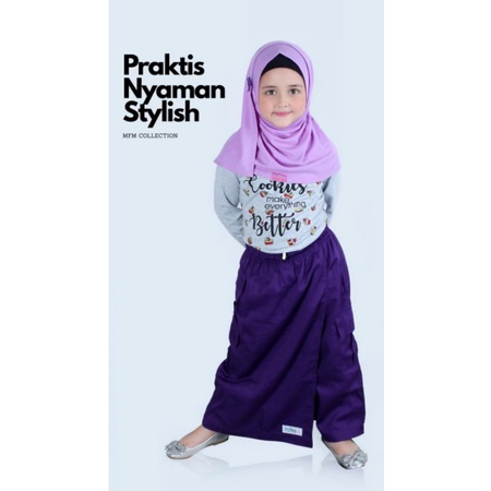 Mfm Rok Celana Anak Ungu / Rok Celana Anak / Rok Panjang Anak Ungu