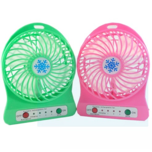 Kipas Angin Fan Mini Portable USB Non Power Bank Recharge