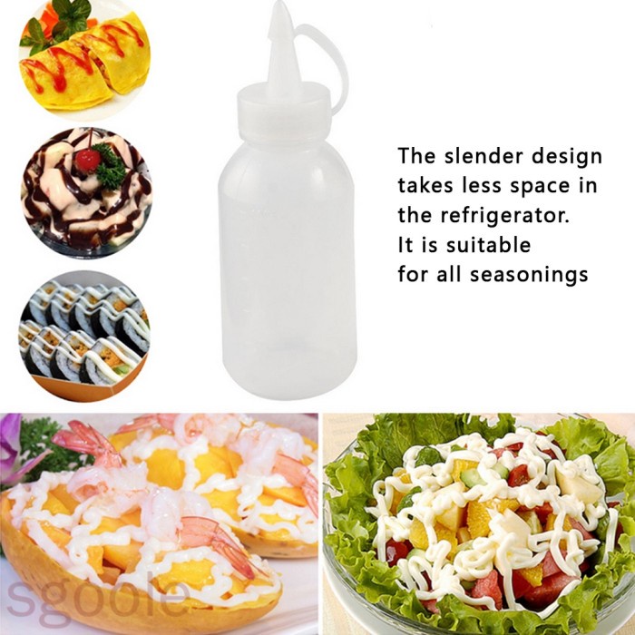 Botol Saos Mini Sauce Kecap Mayonaise Minyak Squeeze Bottle 100ml BS01