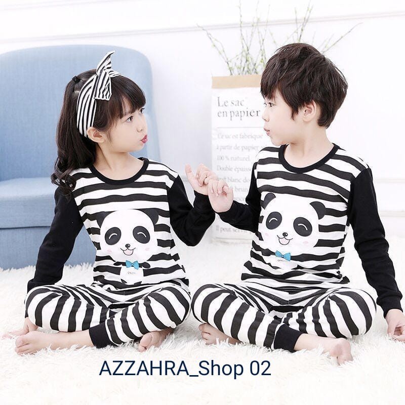 COD SETELAN ANAK PANJANG / STELAN ANAK KAOS / BAJU LENGAN PANJANG ANAK MOTIF PANDA