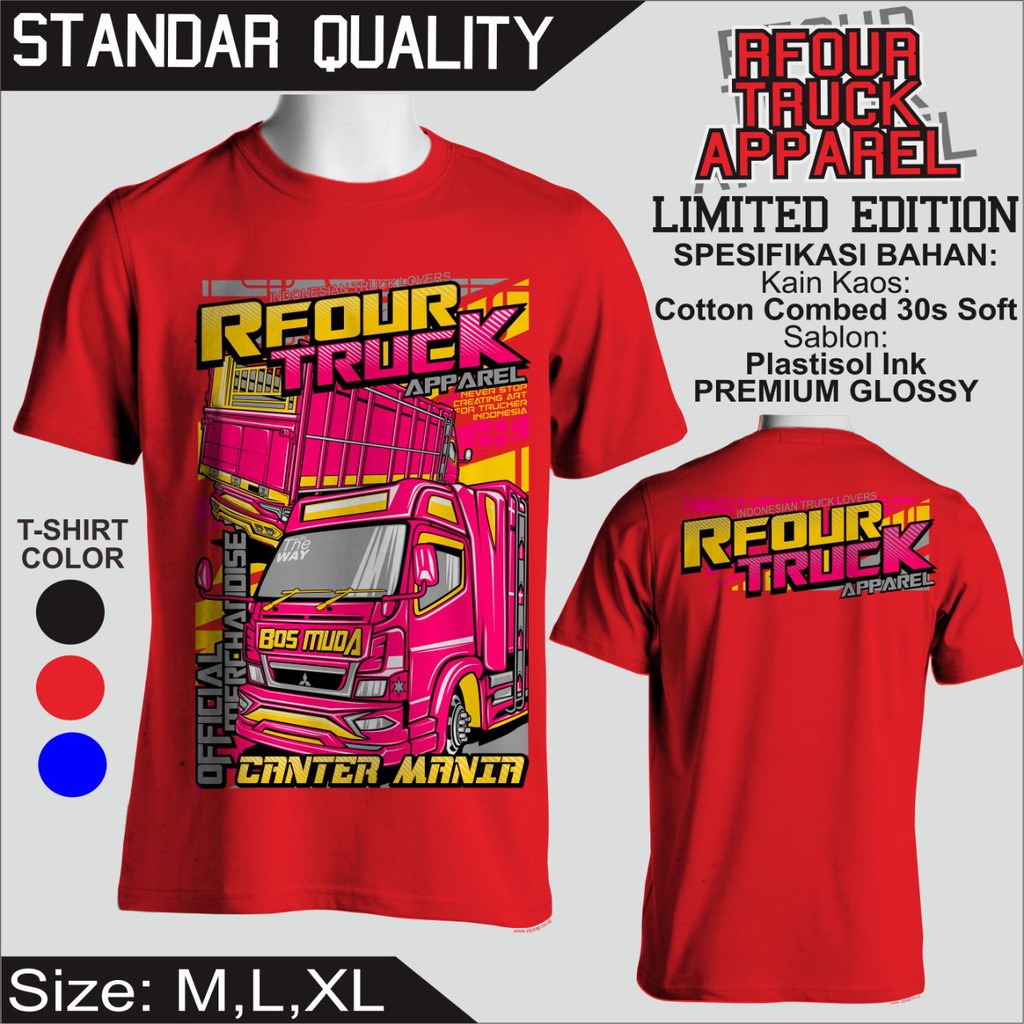 ❣☫KAOS TRUK OLENG/KAOS TRUCK MANIA/KAOS TRUK/KAOS TRUCK/BAJU TRUK/KAOS TRUK CANTER MODIF/KAOS OBLONG