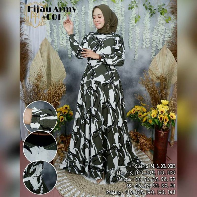 Gamis Hijau Army #002