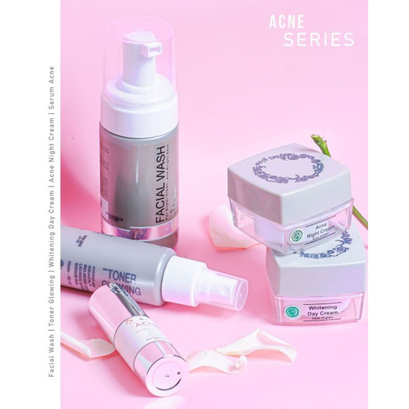 MS GLOW Acne Series [ SATU PAKET] FREE BOX