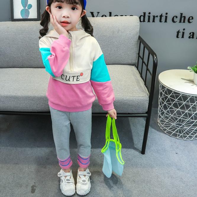 ♛ [Cocobaby Jakarta] Setelan Tunik Anak Perempuan/Baju Anak Tanggung/Set Hoodie Lucu/Baju Import ✧