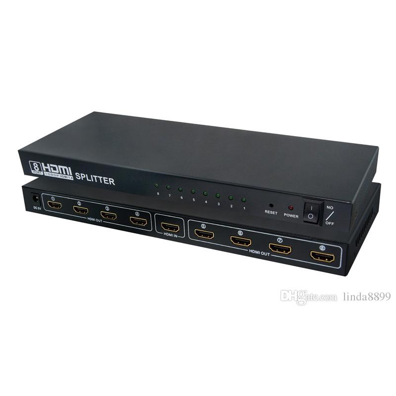 HDMI Splitter 8 Port Full HD 4K 3D HDMI Spliter 1-8