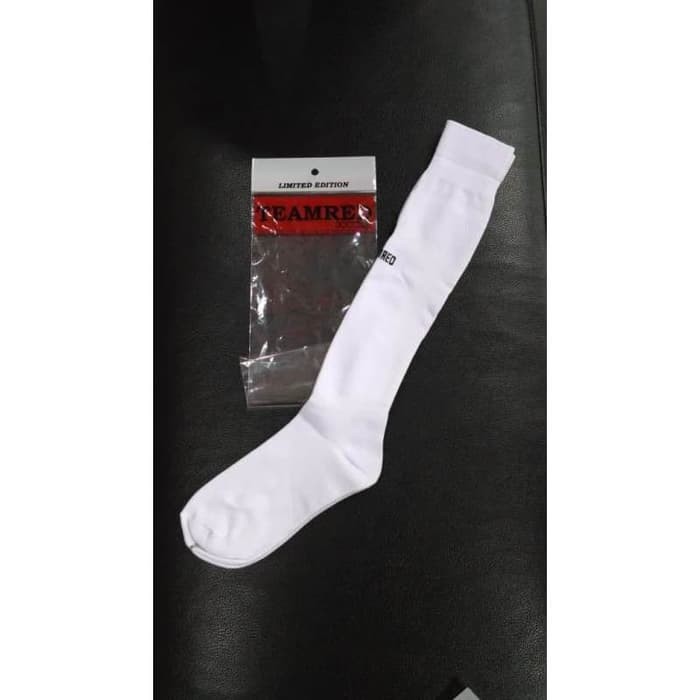 HARGA KHUSUS Kaos kaki Bola / Kaos Kaki Futsal - Teamred Jala Putih Polos