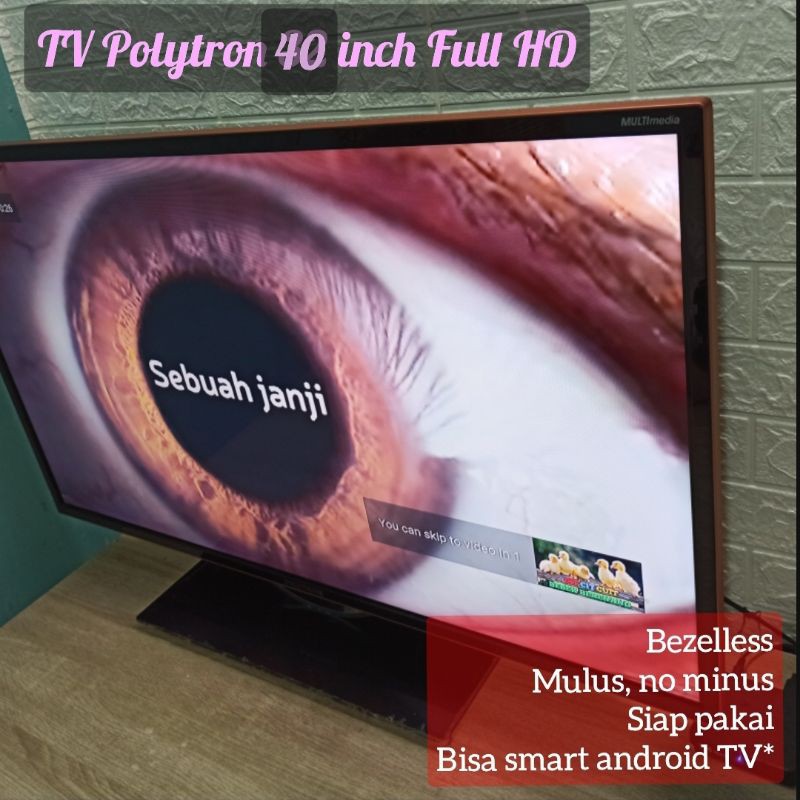 TV LED LCD Polytron 40 inch PLD40V100 FHD full HD second