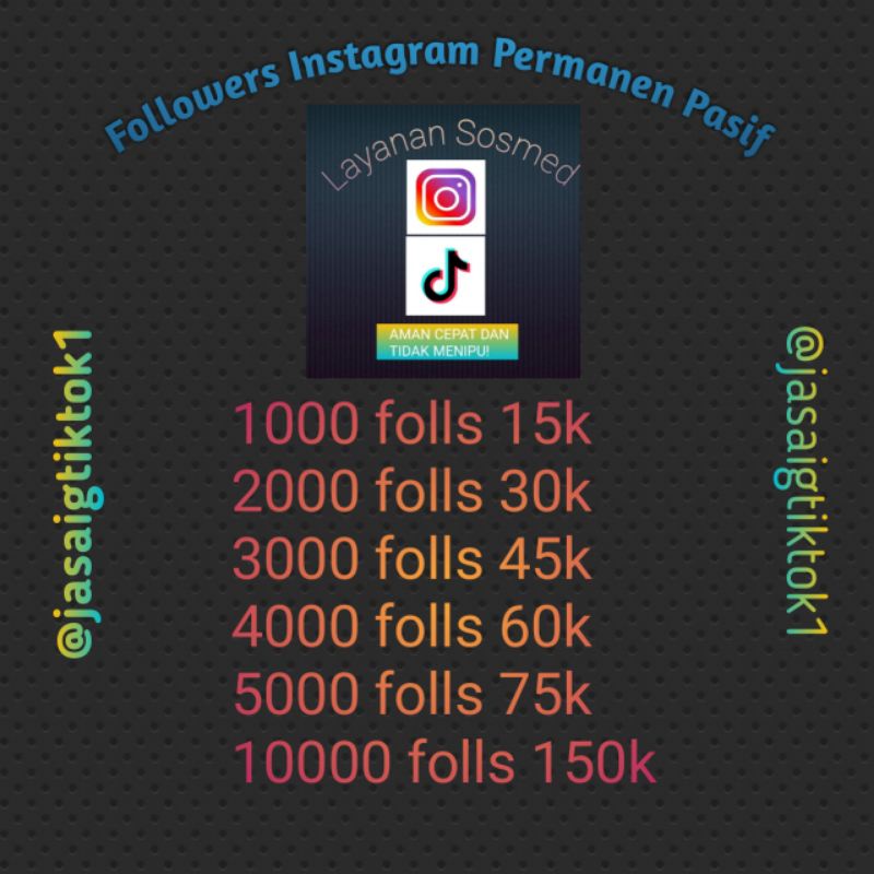 Followers Instagram Permanen Pasif