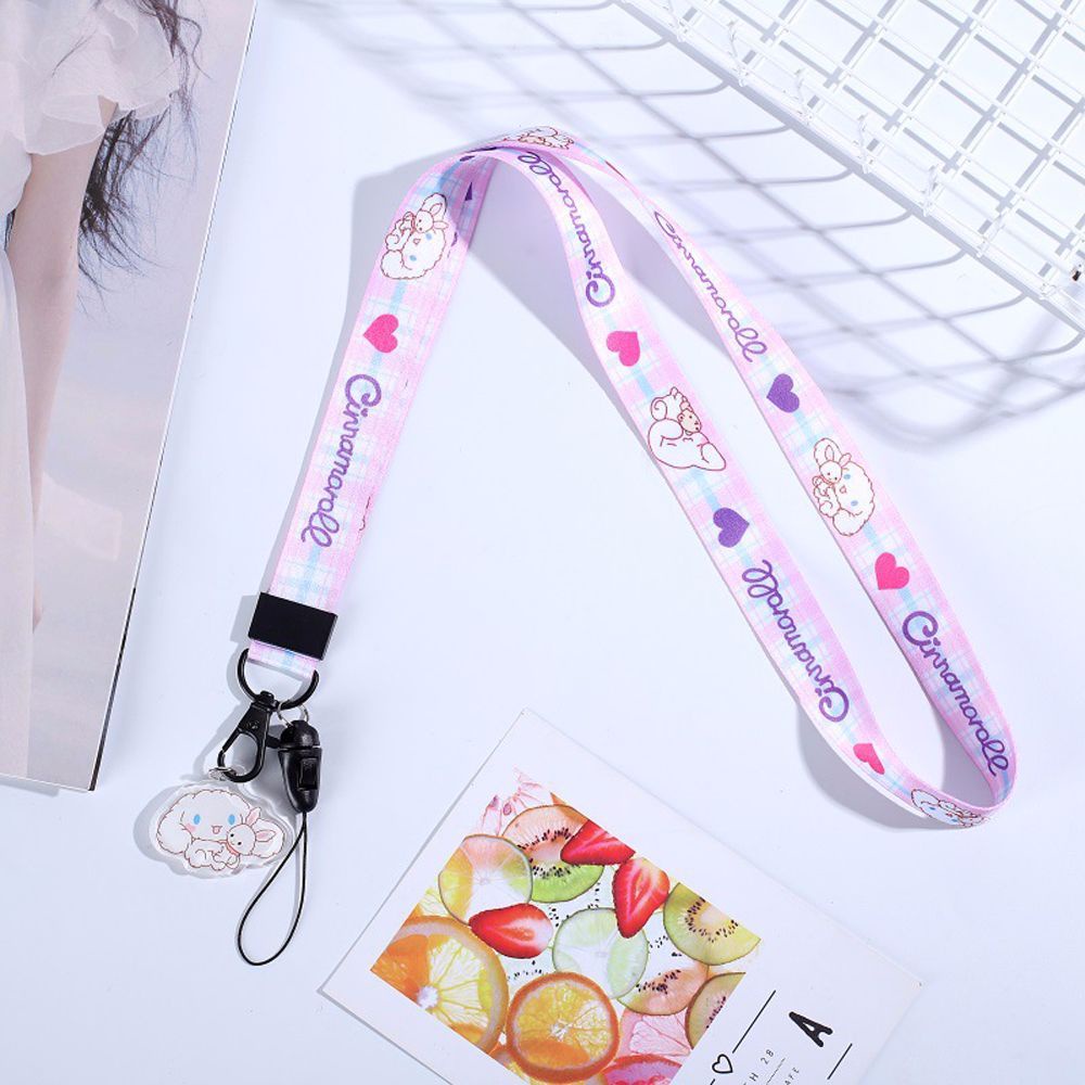 LANFY Cute Certificate lanyard Cartoon Cartoon Hang Rope Mobile Phone Straps Neck Lanyards Webbing Hang Rope Gifts Multi-function High Quality Cartoon Pendant Mobile phone lanyard