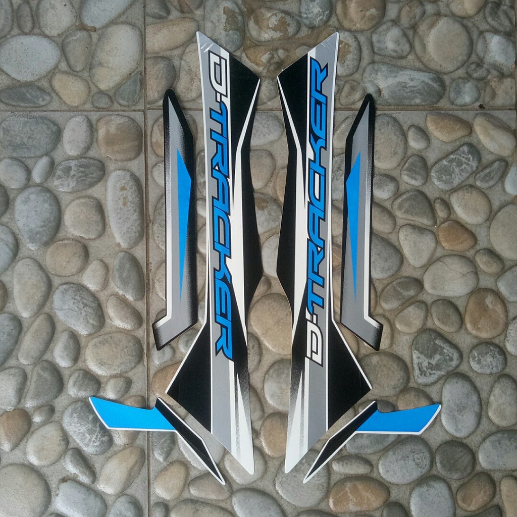 Jual Stiker Sticker Body Kawasaki D Tracker Dtracker D Tracker Putih Hitam Biru Indonesia Shopee