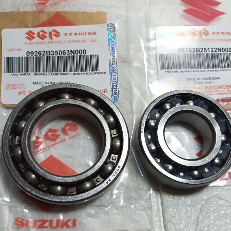 paket stang seher Shogun 110 + 2 bearing kruk as 6007-6205