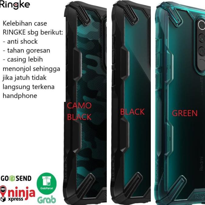 CASING RINGKE FUSION X REDMI NOTE 8 PRO HARDCASE XIAOMI NOTE 8 PRO ORI - NOTE 8 PRO, BLACK PROMO