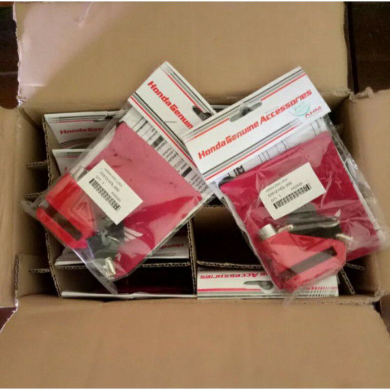 Kunci gembok cakram disk lock motor Honda bisa di Yamaha Suzuki Original AHM / Gembok Anti Maling-2