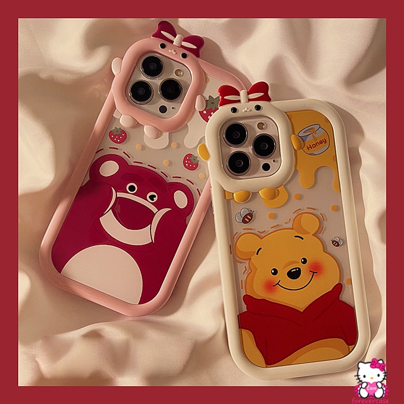 Soft Case TPU Motif Kartun Winnie the Pooh 3D Untuk IPhone XR 13 12 11 Pro MAX 6 6S 7 8 Plus X XS MAX SE 2020