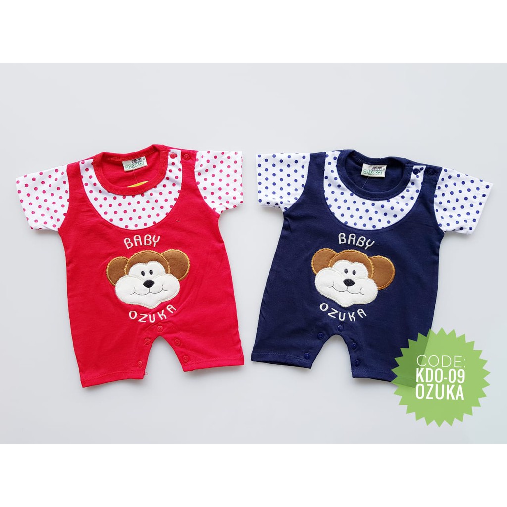 Romper Bayi Lucu Bahan Kaos Katun Baby Ozuka