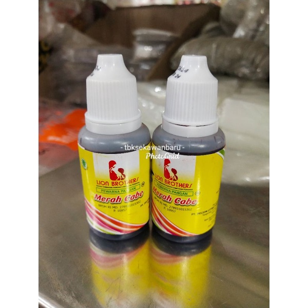 

Pewarna Makanan Cair Lion Brother (MERAH CABE)