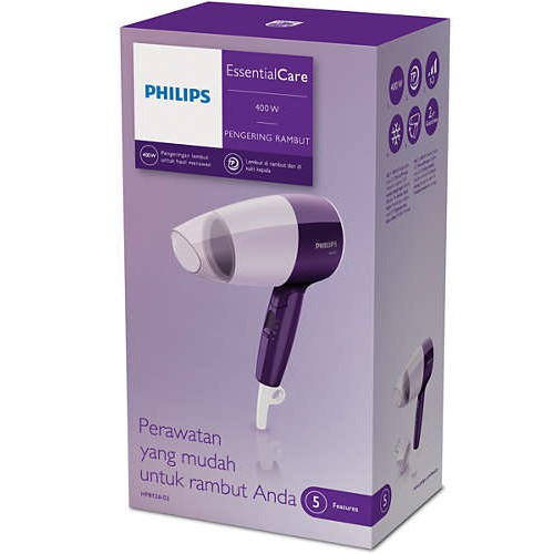 (BISA COD) HAIR DRYER UNGU PHILIPS ESSENTIAL CARE PENGERING RAMBUT HP8126 ORIGINAL 8126