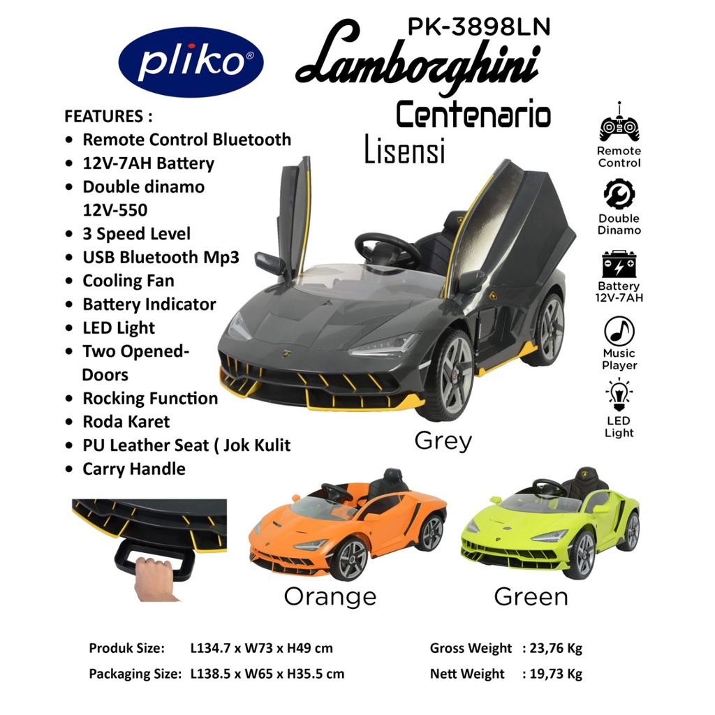 Lamborghini Centenario (Lisensi) pliko PK-3898LN