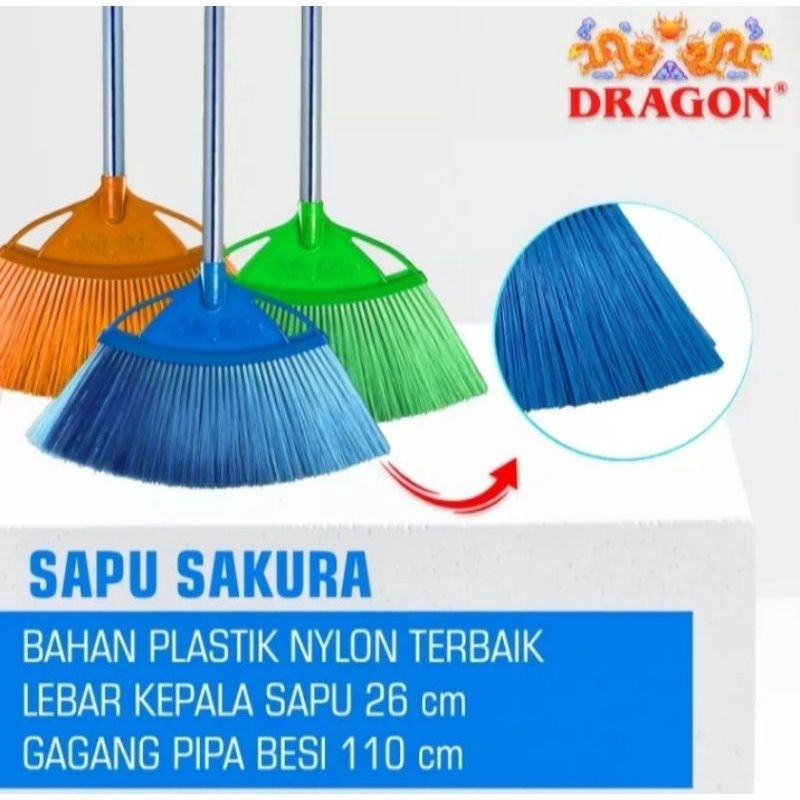 Dragon Sapu Nylon Sakura / Sapu Lantai Nylon Dragon Original