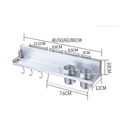 Rak Dinding Dapur Serbaguna 40cm Aluminium Good Quality