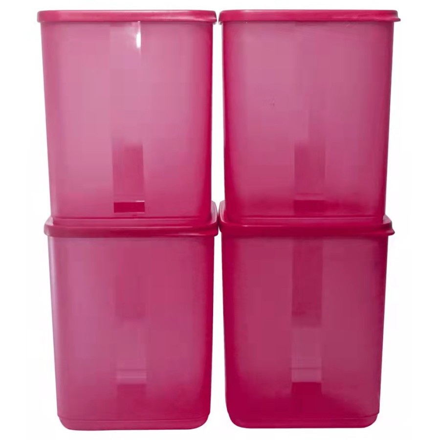 Calista Toples Kotak SERBAGUNA 1800ml Isi 1Set 4Pcs Sealware - Merah Muda