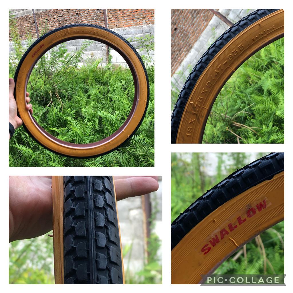 Ban Luar Sepeda 18 x 1.75 / 2.25 Swallow Deli Tire Sepeda