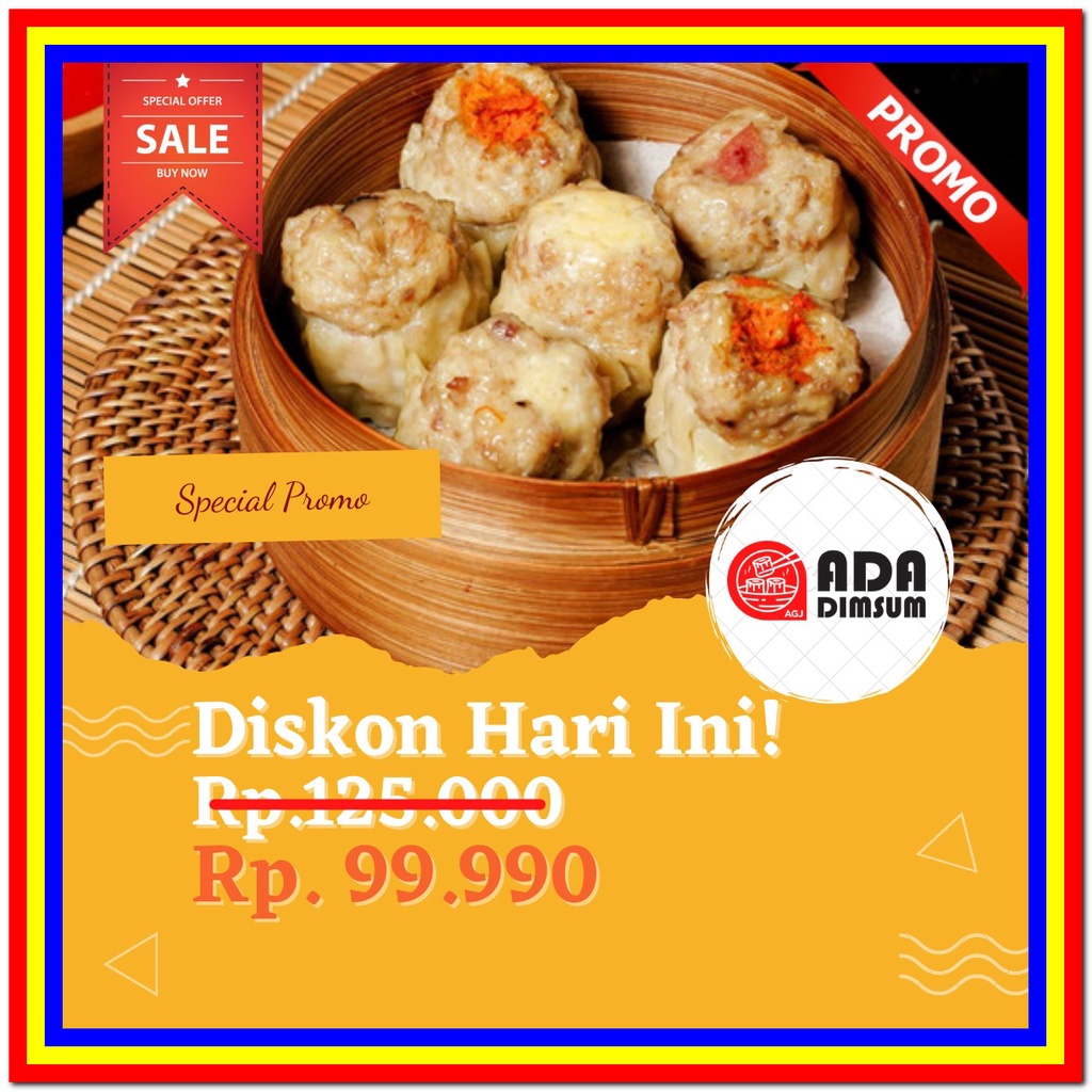 

Dimsum Ayam Frozen Plus Saos | Dimsum Isi 50 | Bersertifikat Halal | ADA DIMSUM TEBET