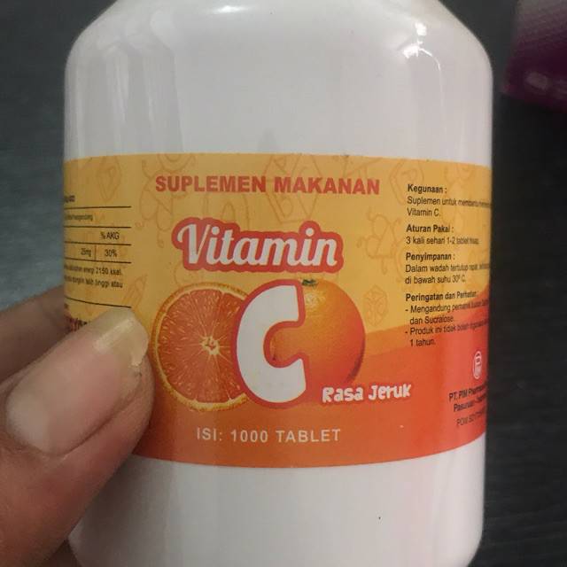 Vitamin C Vit C Pim Isi 1000 Tablet Ed 04 23 Shopee Indonesia