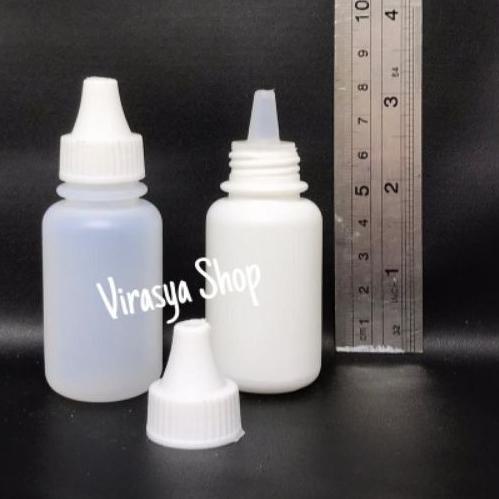 ☚ botol Tetes 30ml botol plastik HDPE natural dove dop botol kecil (paket 25pcs) ←