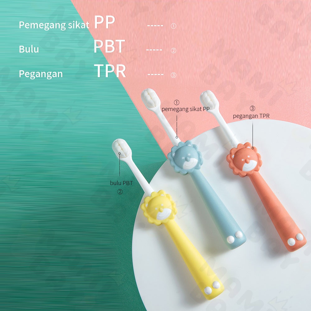 Mamibayi Sikat gigi anak bayi lembut baby toothbrush dengan sikat lidah