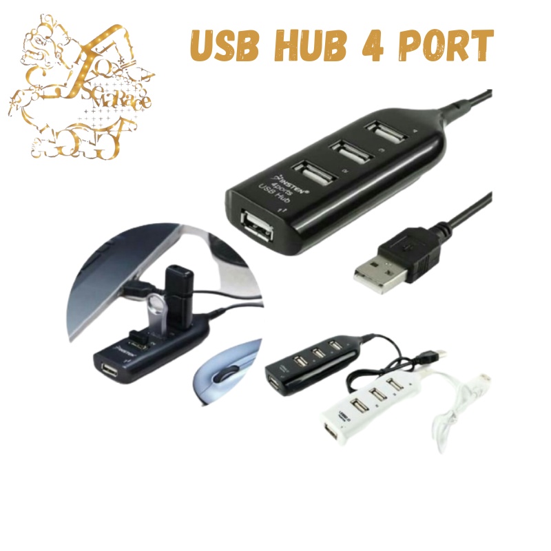 USB HUB 4 PORT SAMBUNGAN CHARGER PENGHUBUNG LAPTOP