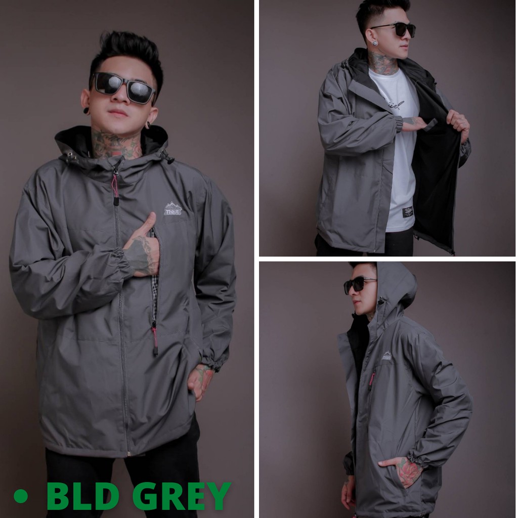 Jaket Pria / Wanita Outdoor type New Tactical BLD - Jaket Waterproof - jaket parasut - jaket gunung-BLD 1 GREY