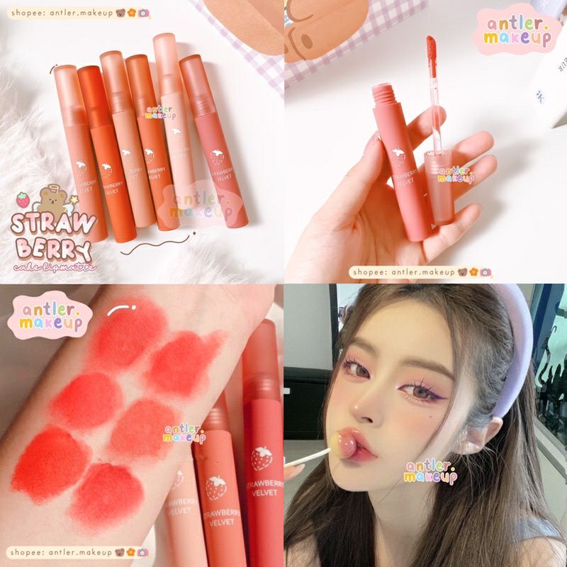 KISS BEAUTY STRAWBERRY VELVET - BEBAS PILIH WARNA LIPGLOSS LIPCREAM LIPMATTE LIPTINT